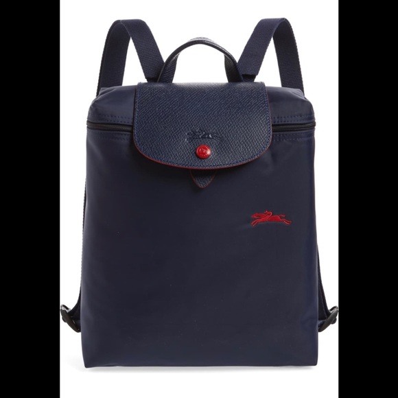 longchamp backpack navy blue